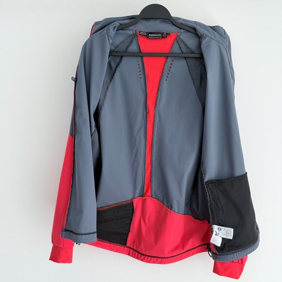 Rossignol Jacket Mens Large Gray Red Soft Shell Hike Ski Running Full Zip - Picture 6 of 15